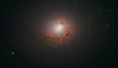This Hubble image shows the elliptical galaxy NGC 4696. Image credit: NASA / ESA / Hubble / A. Fabian.