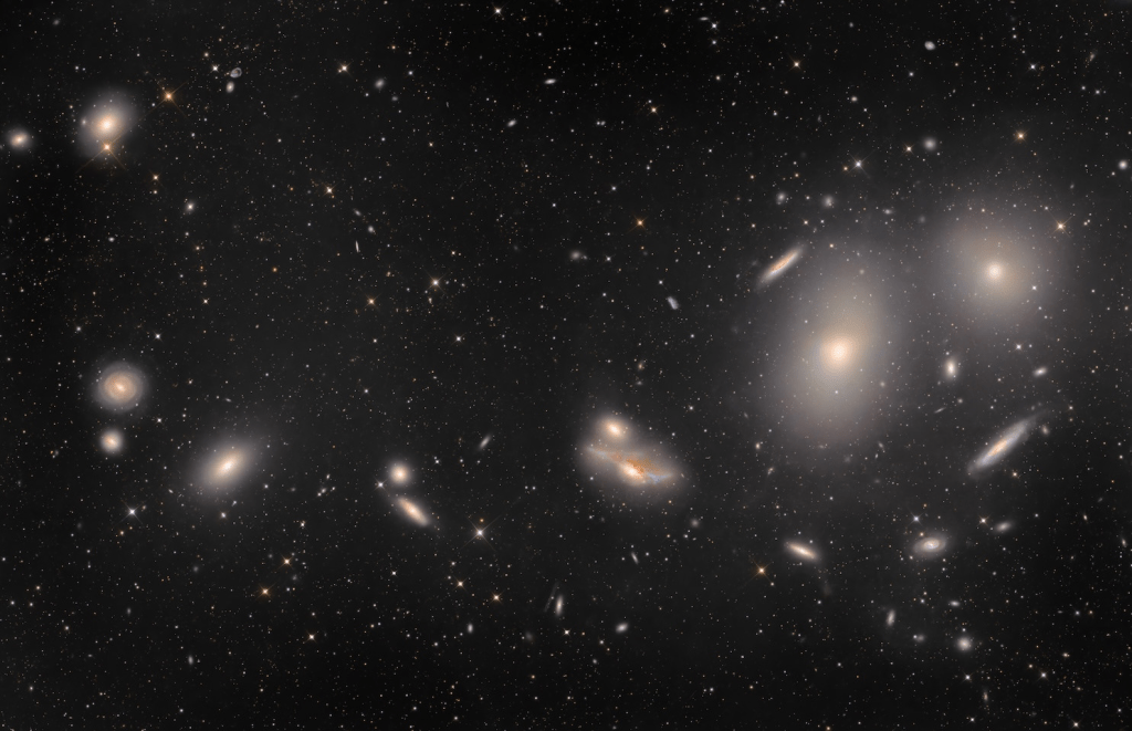 "Markarian's Chain" by Jarrod Rueff, Highly Commendable, Deep Sky Category, David Malin Awards 2026