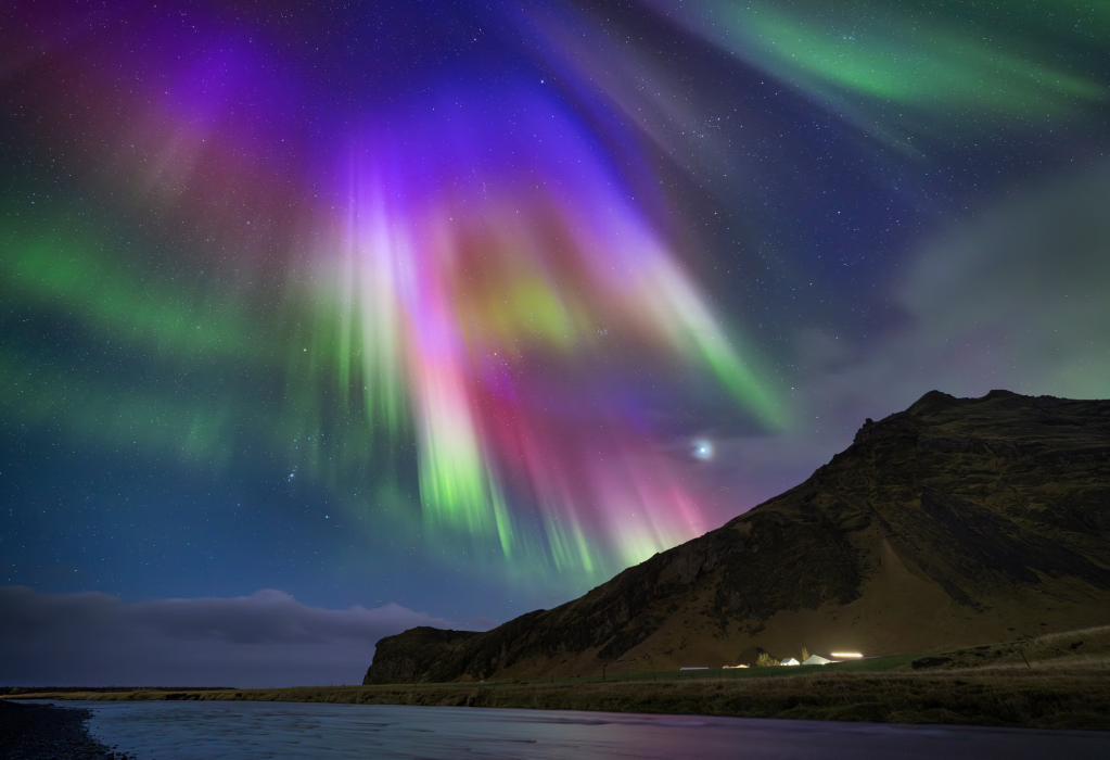 Winner, Nightscapes category: Skógafoss Disco by Alex van Harmelen, David Malin Awards 2024