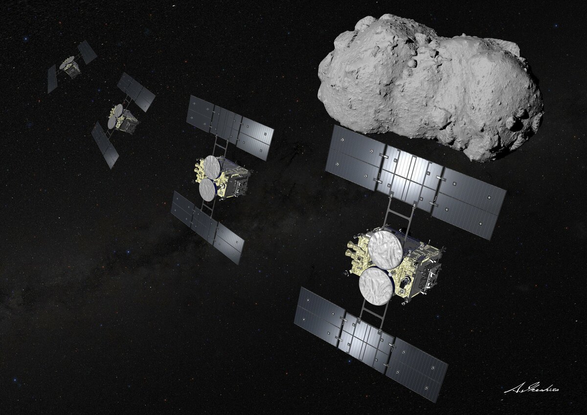 Japan's Hayabusa2 space probe flies by asteroid Torifune at close range