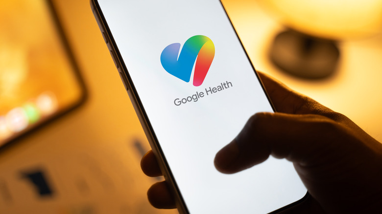 The Google Health logo on a smartphone
