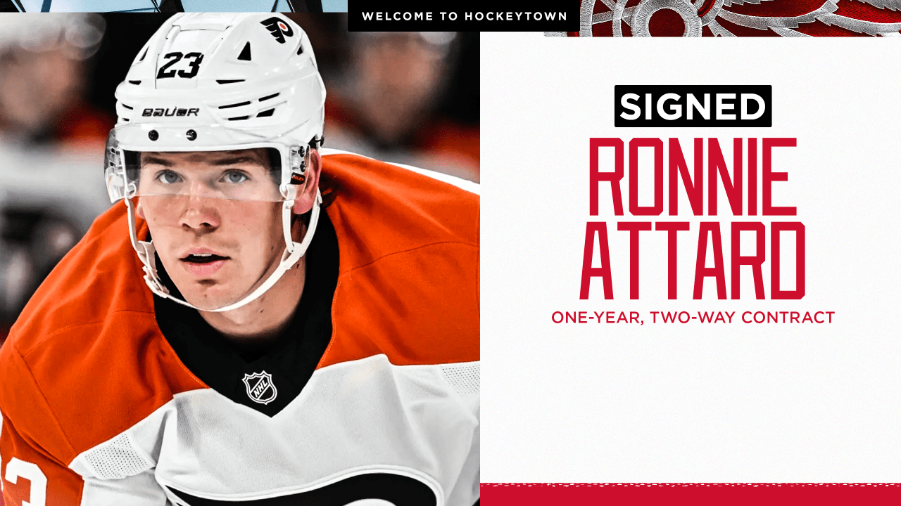 Red Wings sign Ronnie Attard to one-year, two-way contract