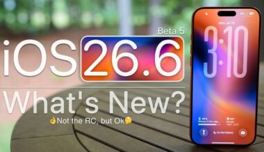 An iPhone screen displaying the iOS 26.6 Beta 5 software update available for download.