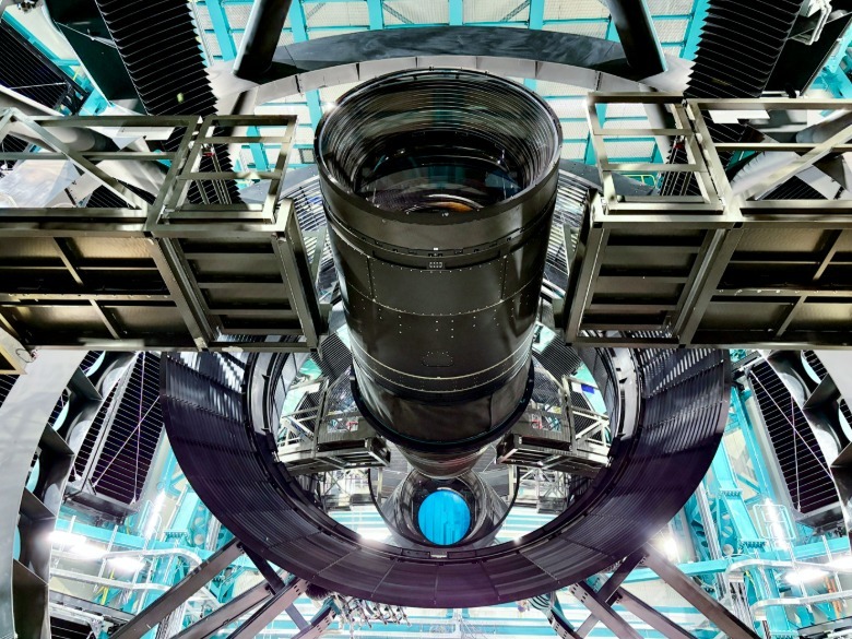 The LSST Camera installed in the Simonyi Survey telescope