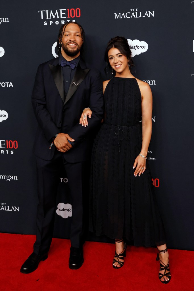 Jalen Brunson and Ali Brunson at the TIME100 Sports Gala