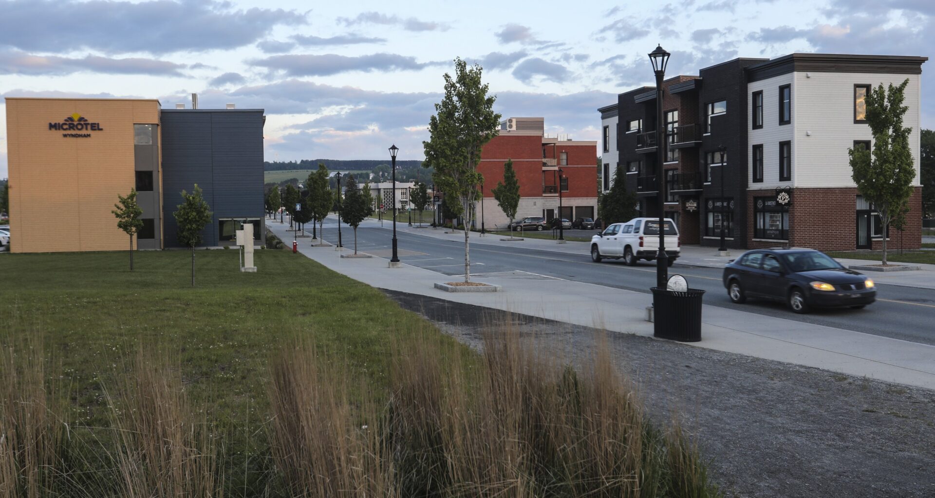 Rebuilt street in town.