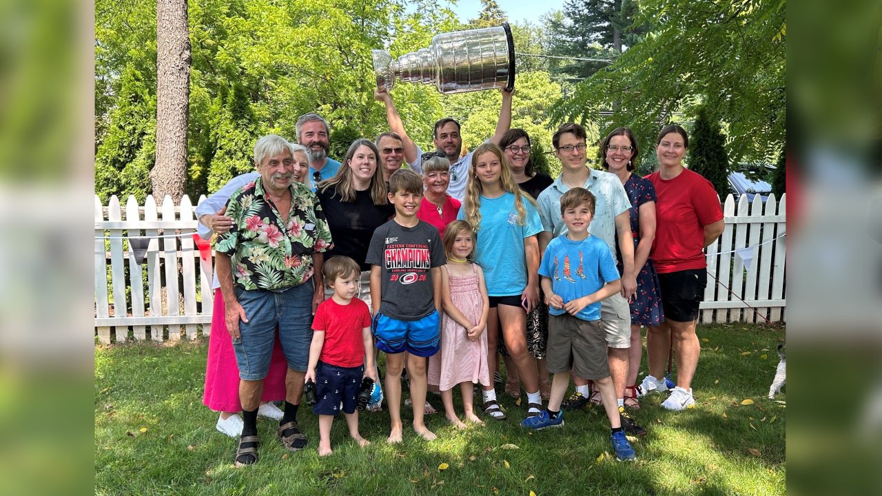 Hurricanes assistant GM celebrates with Stanley Cup in New Jersey