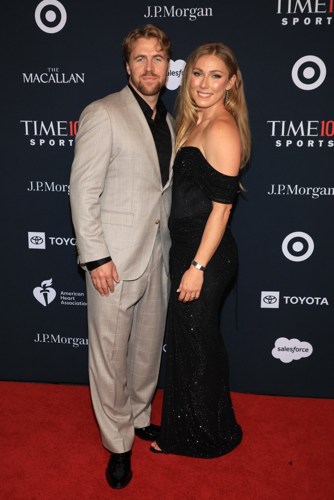 Aleksander Aamodt Kilde and Mikaela Shiffrin at the TIME100 Sports Gala