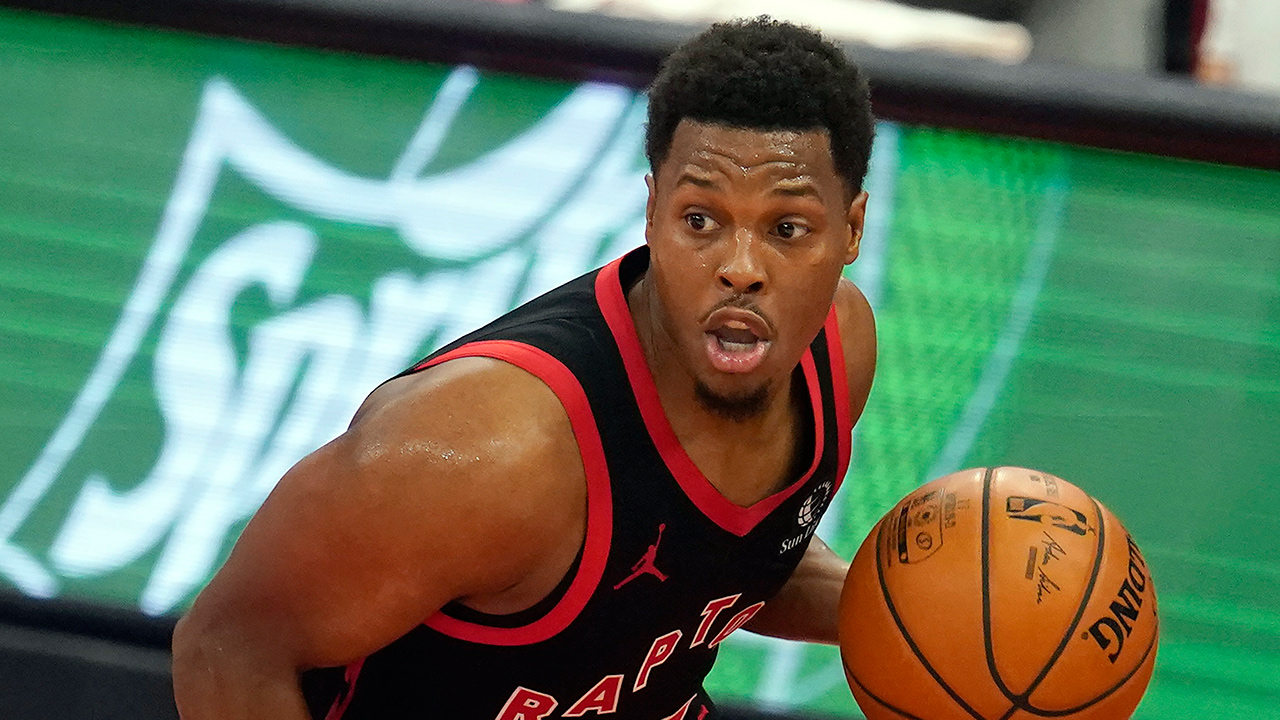 Toronto Raptors guard Kyle Lowry celerates during the 2019 Toronto Raptors Championship parade in Toronto on Monday, June 17, 2019. (Frank Gunn/CP)