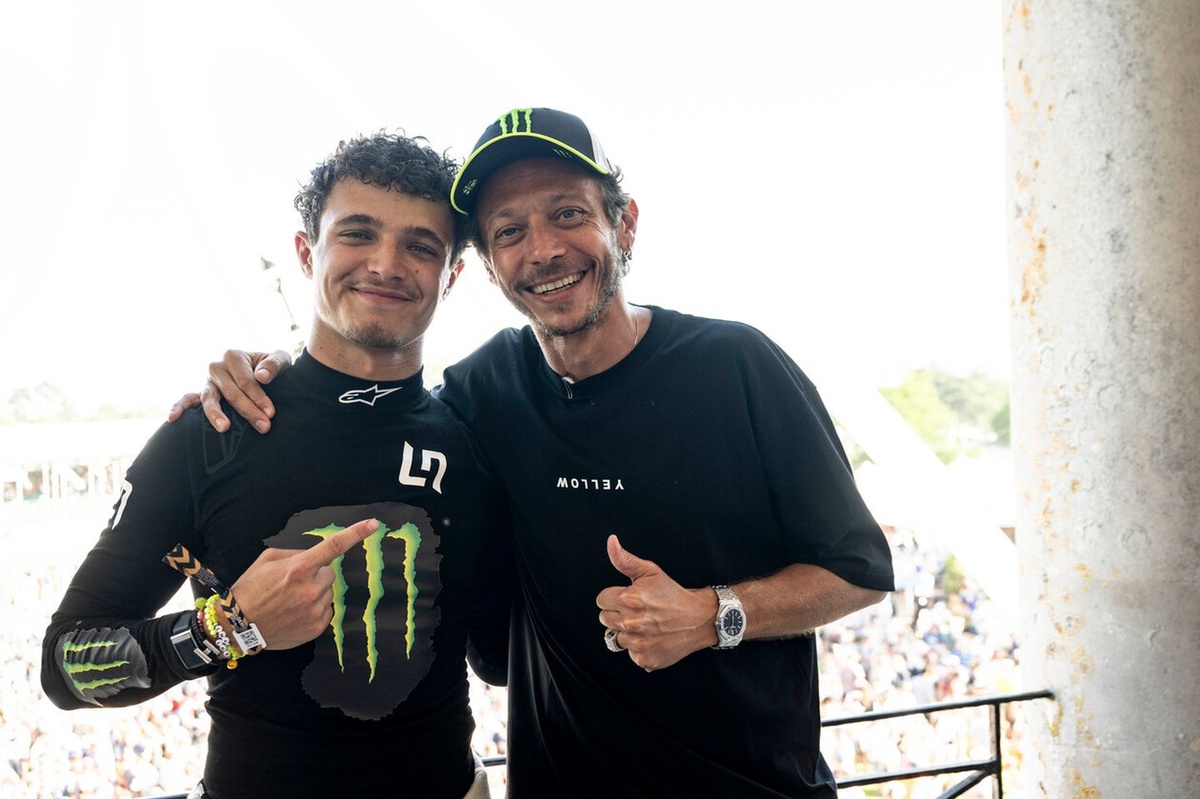 Lando Norris earns emotional praise from MotoGP icon Valentino Rossi
