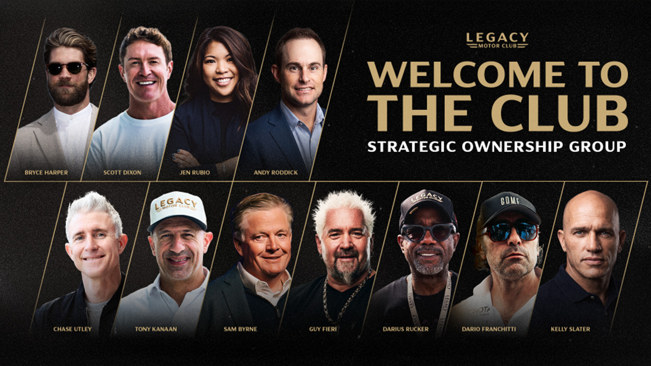 Bryce Harper, Guy Fieri Among Legacy Motor Club’s New NASCAR Celebrity Ownership Group