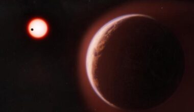 An artist's depiction of LHS 1140b, a planet 48 light years away from Earth.