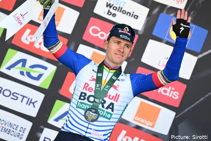 Remco Evenepoel at the 2026 Liêge-Bastogne-Liège