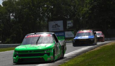 IndyCar driver Louis Foster reacts after wild NASCAR debut