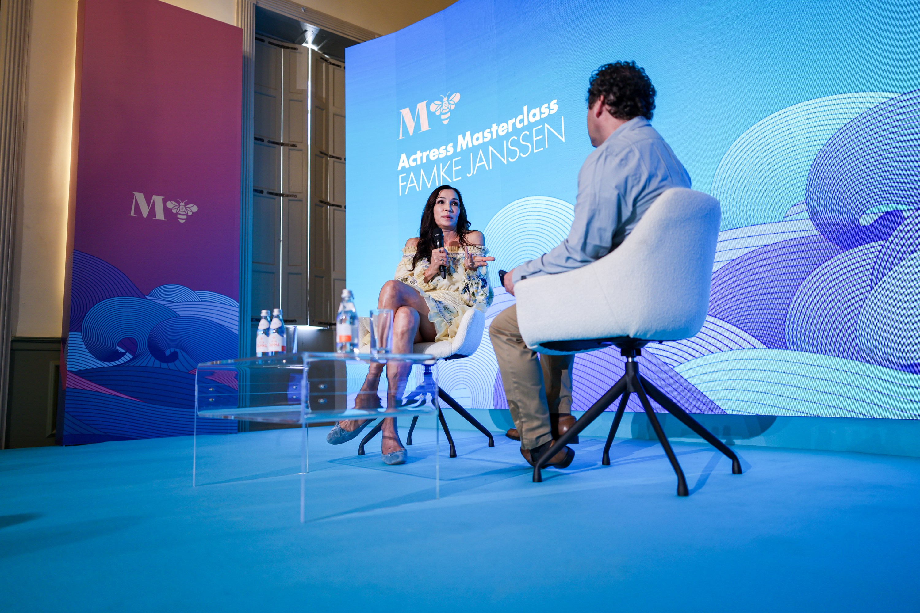 Famke Janssen speaks to Vanity Fair’s John Ross during a masterclass conversation at Malta’s Mediterrane Film Festival on June 25, 2026.