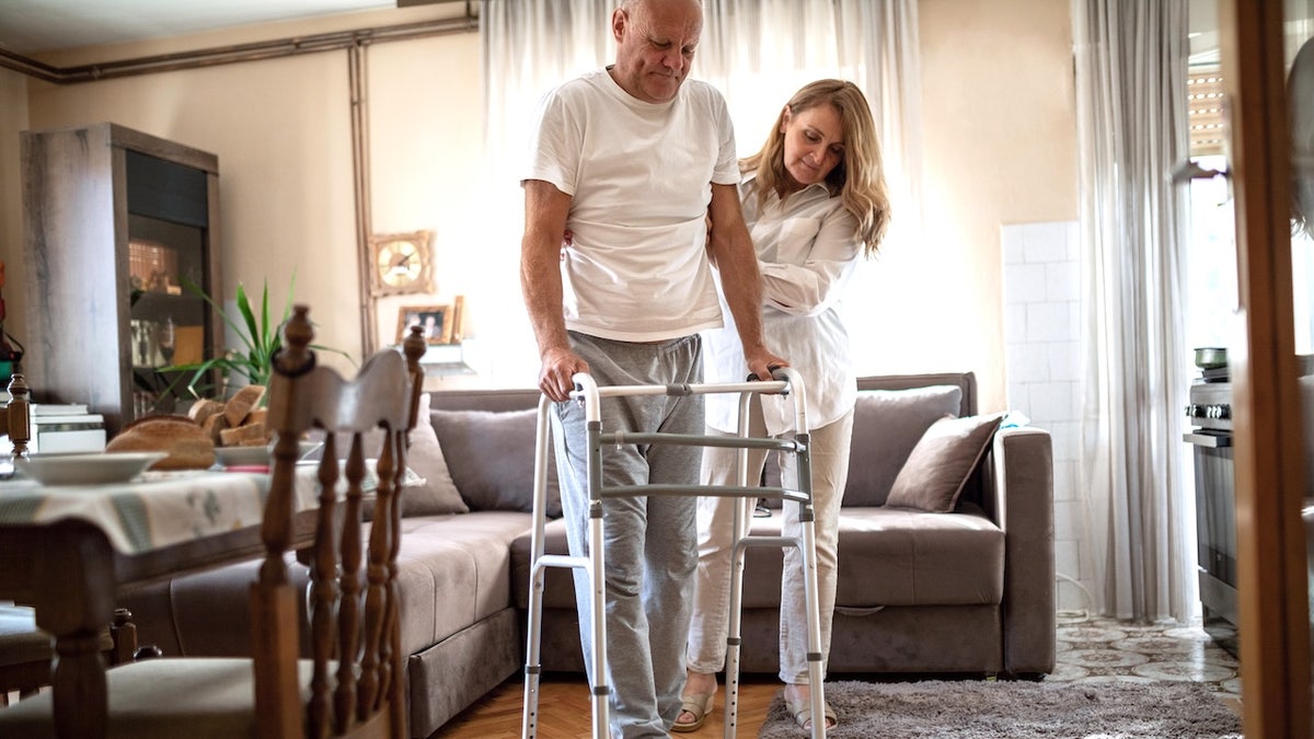 Man using walker
