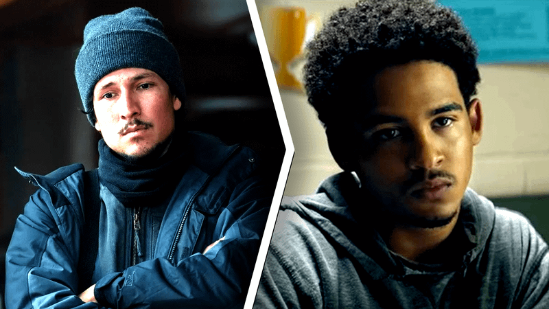 Danny Ramirez as Manny in The Last of Us and Jorge Lendeborg Jr.