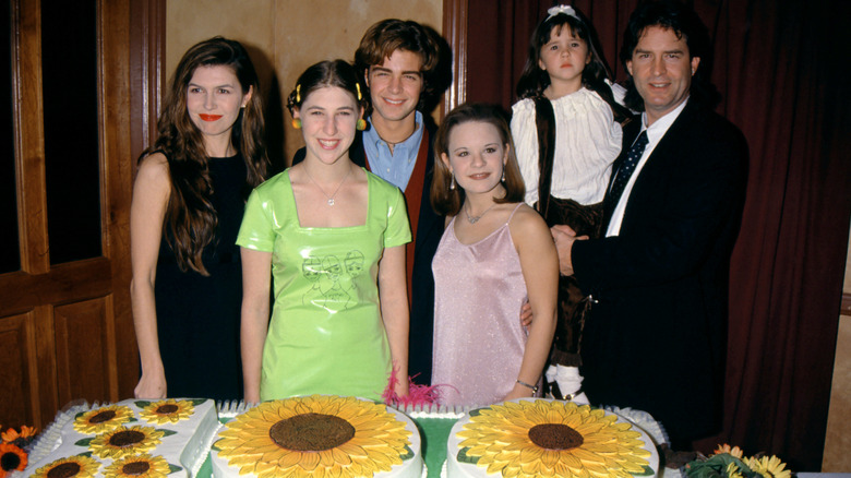 The cast of Blossom celebrating 100 episodes