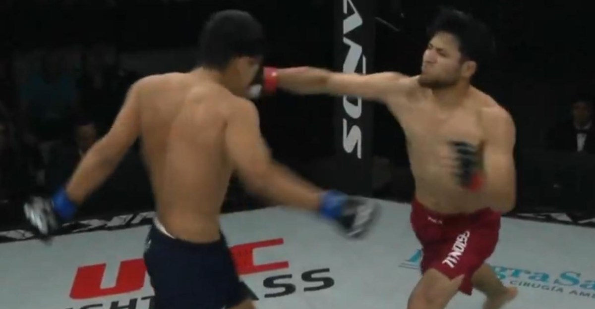 Missed Fists: Amateur fighter completely whiffs on spinning strikes before being brutally knocked out