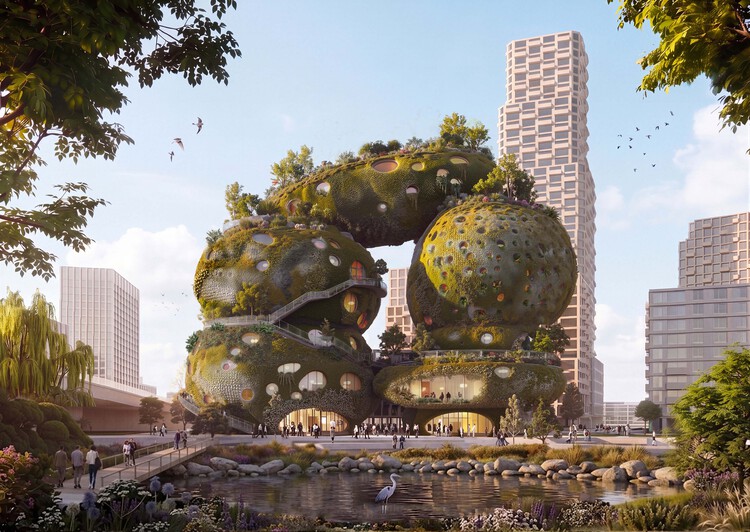 MVRDV Wins Competition to Design Shift Embassy in Rotterdam - Image 1 of 15
