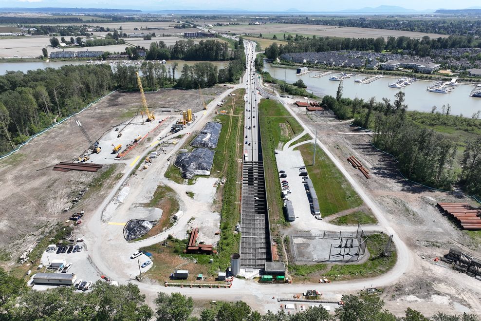new george massey tunnel preliminary construction work may 21 2026