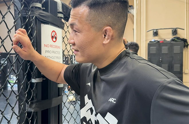 "Korean Zombie" Jung Chan-sung visited the gym of Las Vegas headquarters in Nevada, the U.S. of the mixed martial arts training team "Extreme Kotour," in July 2026 to discover talent as the representative of Z-Fight Night. ZFN is a global OTT 'UFC Fight Pass' that will be broadcast live globally excluding Latin America. Photo by @koreanzombie Video Screen