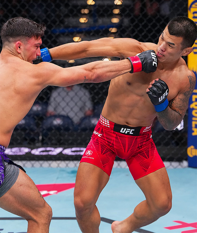 Ko Seok-hyun, an 82kg gold medalist in the Combat category at the 42nd International Sambo Federation World Championships, is playing an away match against Jean-Paul LeBosnoyani in the UFC Fight Night 281 welterweight 5 minutes × 3 rounds at the Paycom Center in Oklahoma City, U.S., in July 2026. Photo = TKO