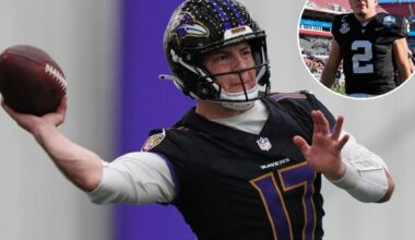 Ravens waive Diego Pavia just days before training camp