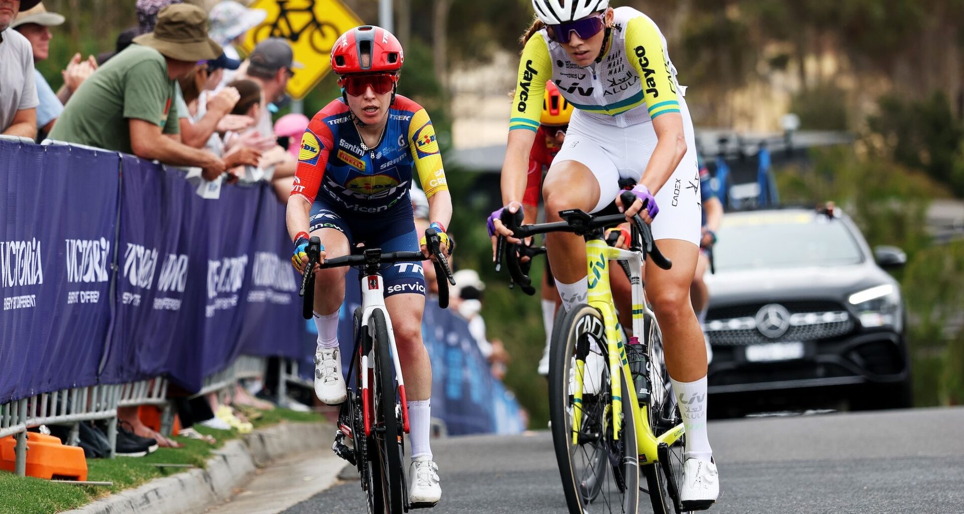 The seven riders from Australia and New Zealand taking to the start line at the Tour de France Femmes