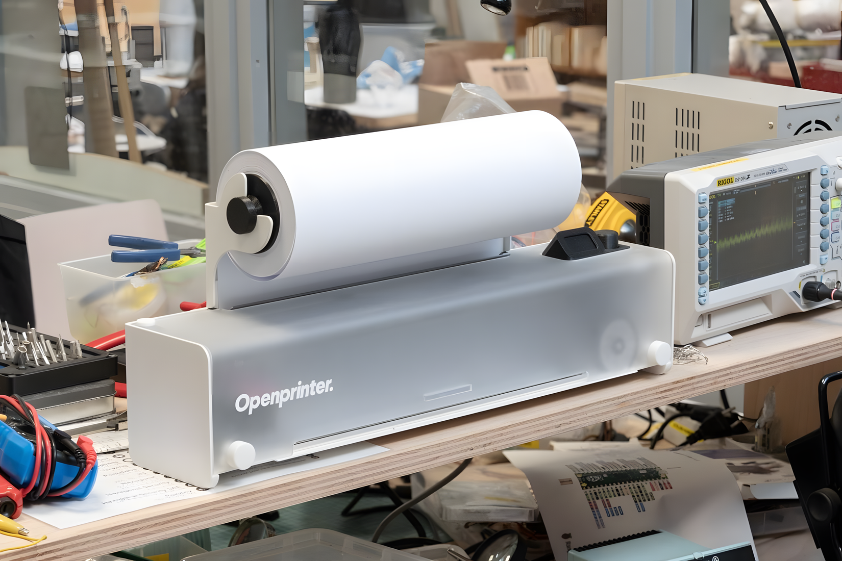OpenPrinter kept on busy electronics workbench