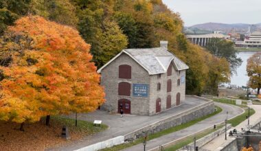 The Bytown Museum with the Rideau Canal Locks in the background.