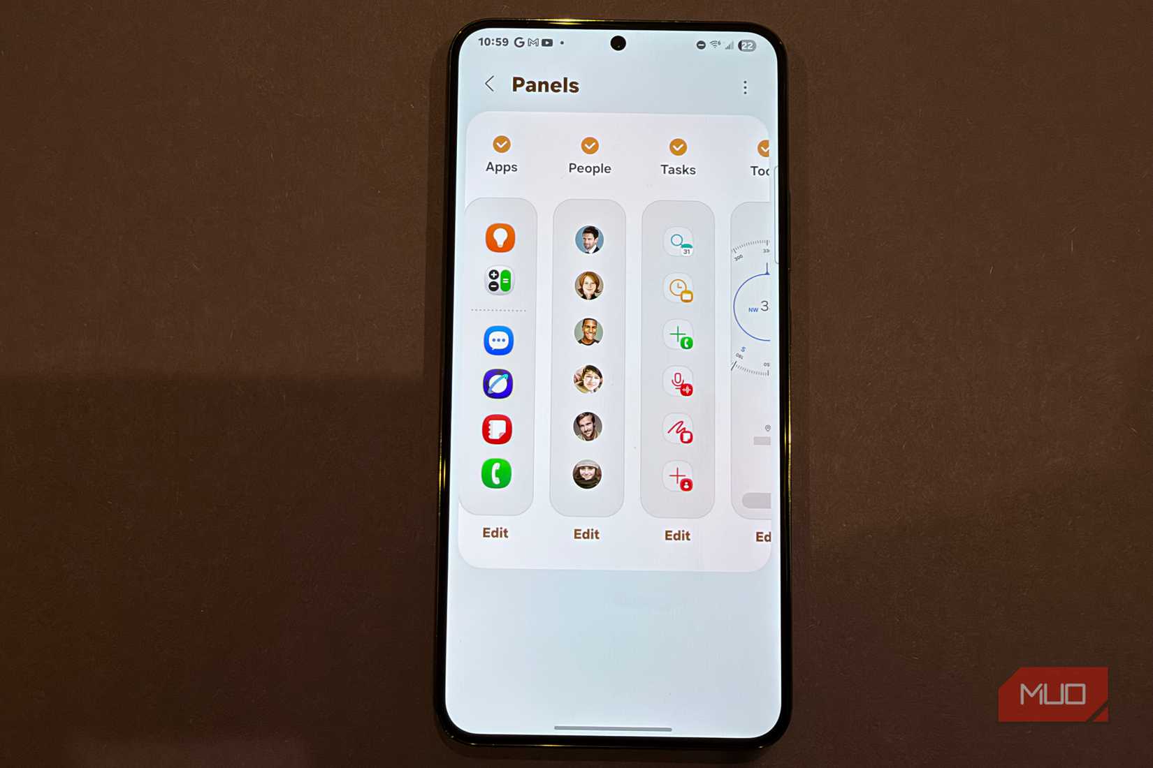 samsung edge panel choices