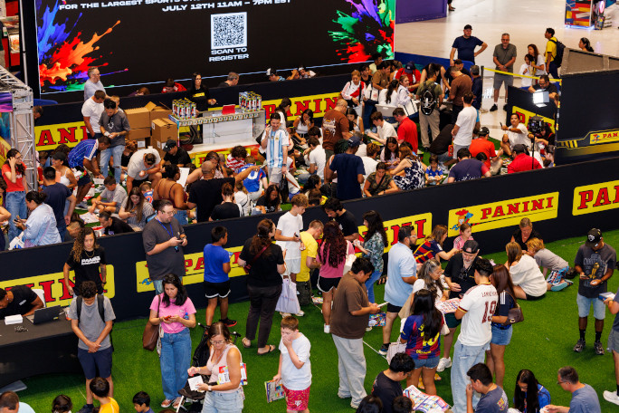 indoor crowd next to projector