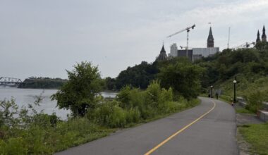 The Ottawa River Pathway behind…
