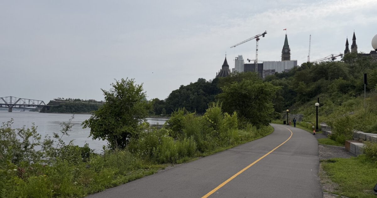 The Ottawa River Pathway behind…