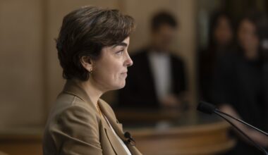 Quebec Premier Christine Frechette presents her end of session assessment at the National Assembly in Quebec City Friday June 12, 2026. Photo by Francis Vachon for Postmedia.