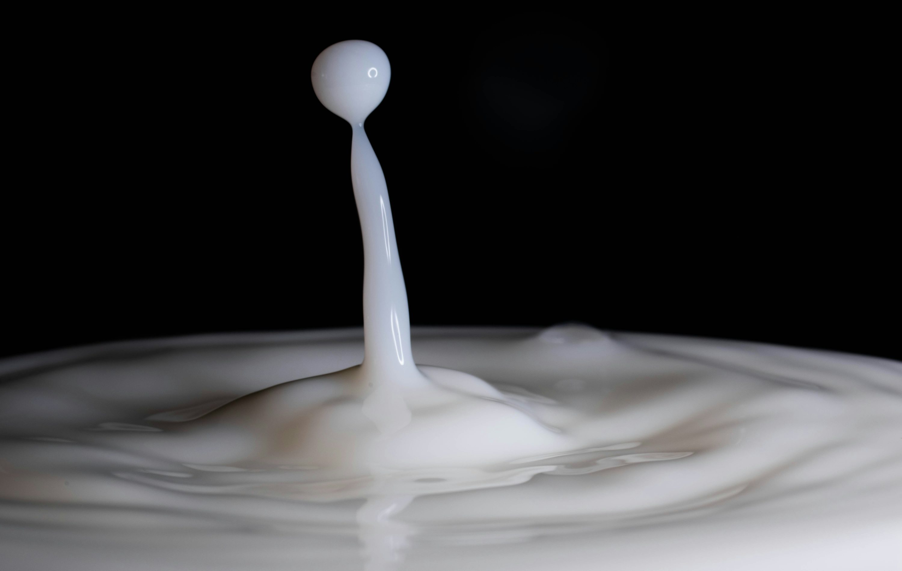 a white liquid splashing into a black background a white liquid splashing into a black background