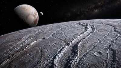 Pluto's moon Charon may have once spun once every 14 hours, and its ancient mountains still record how it slowed down