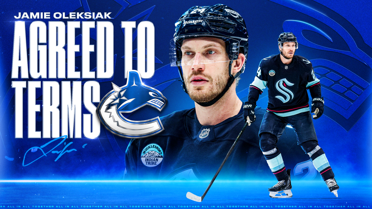 CANUCKS AGREE TO TERMS WITH JAMIE OLEKSIAK ON A TWO-YEAR CONTRACT