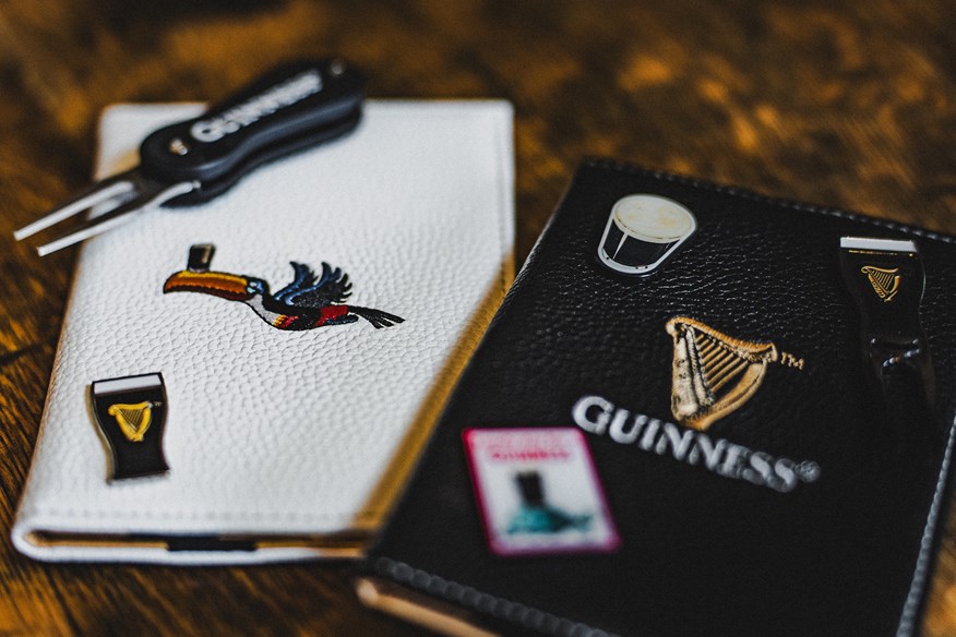 Scorecard holders, ball markers and divot tools are all part of the collection.