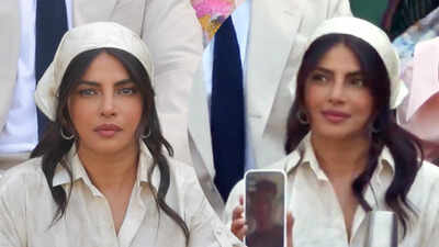 Priyanka Chopra attends Wimbledon womens semi-final; FaceTimes hubby Nick Jonas from Royal Box - WATCH