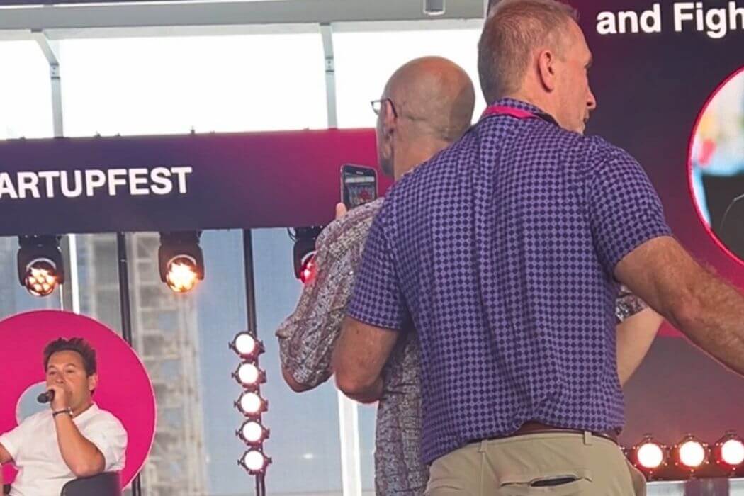 Harley Finkelstein’s Startupfest talk interrupted by protester