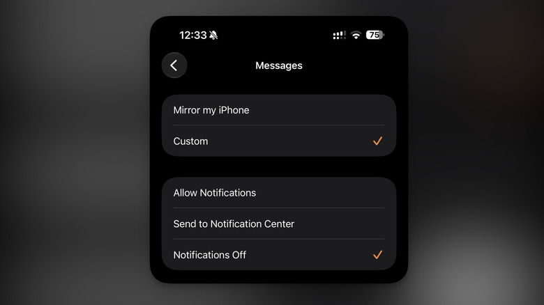 Customizing Apple Watch notifications using the Watch app on the iPhone.