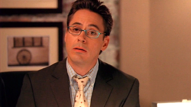 Larry Paul (Robert Downey Jr.) looking concerned in Ally McBeal