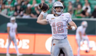 Lions QB Nathan Rourke exits vs. Elks with injury
