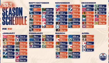 RELEASE: Oilers full 2026-27 regular-season schedule revealed