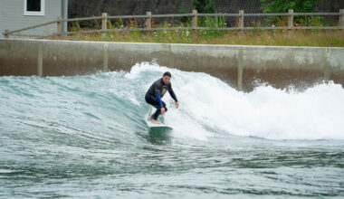 Robert Trujillo surfing Lost Shore Surf Resort