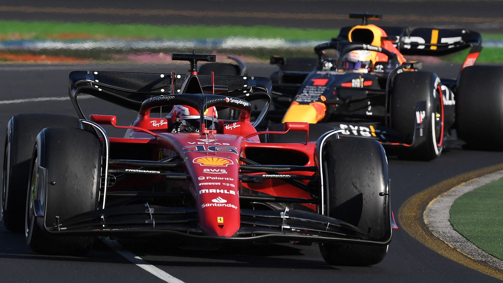 Charles Leclerc of Ferrari, seen here at the Australian Grand Prix, will be on show in the Emilia-Romagna Grand Prix live stream at Imola