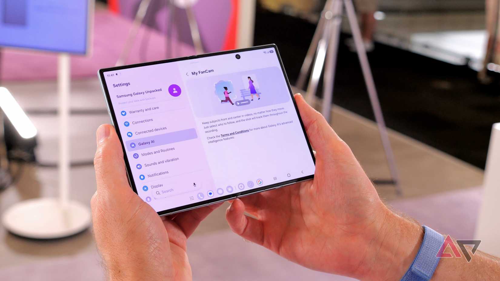 The Samsung My FanCam feature on the Galaxy Z Fold 8