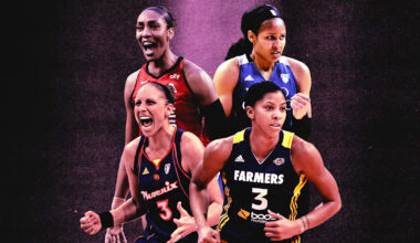 WNBA legends Diana Taurasi, A'ja Wilson, Maya Moore, and Candace Parker